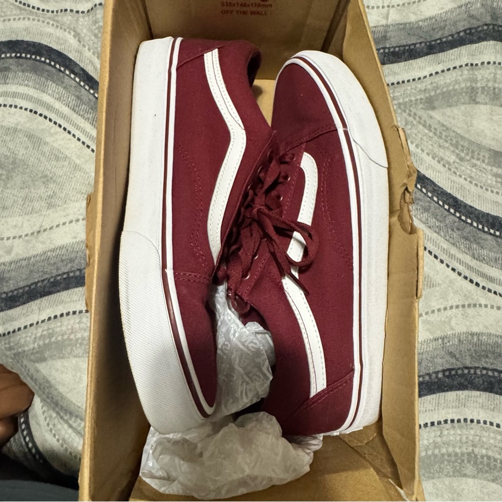 Vans Classic Red and White Sneakers